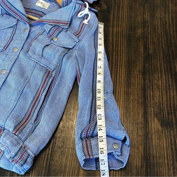 Jolt Shacket Women’s XS Cropped Hooded Bohemian Boho Snaps Pockets Jacket - Picture 7 of 13